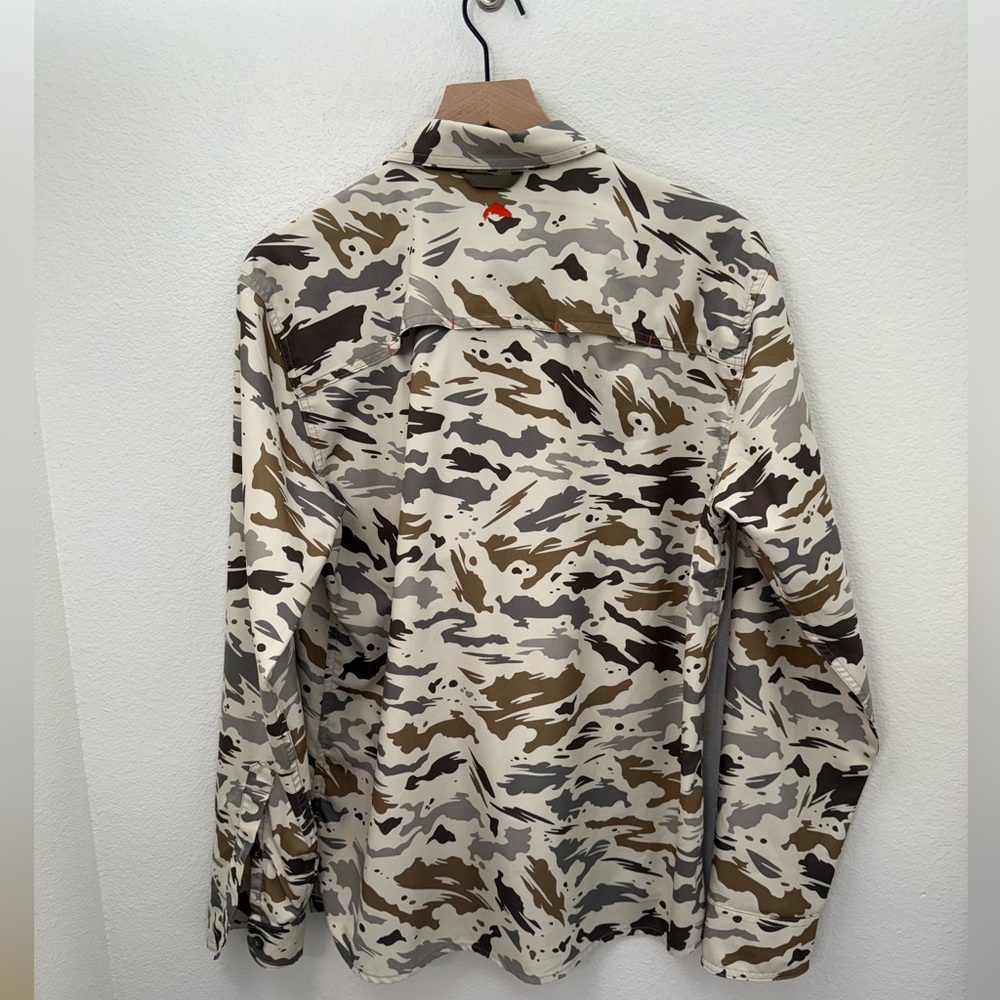 Simms Fishing Shirt Challenger Ghost Camo Stone Medium - Picture 5 of 10